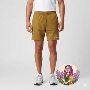 Lululemon Pace Breaker XL Shorts Bronze Green Dell Adobe Logo Athletic Training